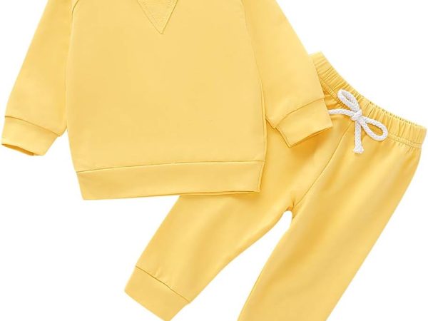 Fall Outfits for Toddler Girl Boy Long Sleeve Top and Long Pants Set Toddler Sweatsuits