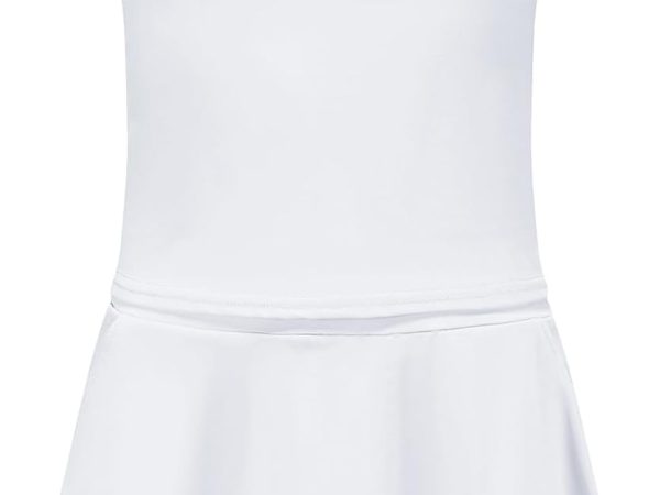 Girls Tennis Golf Dress Outfit Sleeveless Polo V Neck Tank Top and Skorts Sets Sport Skirt with Pockets