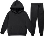 Toddler Kids Tracksuit Boys Girls 2 Piece Sweatsuit Jogging Outfits Jogger Sweatpants and Hooded Sweatshirt Clothing Sets