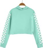 Kids 2 Piece Outfits Girls Crop Tops Hoodies Long Sleeve Fashion Sweatshirts and Sweatpants - Image 2