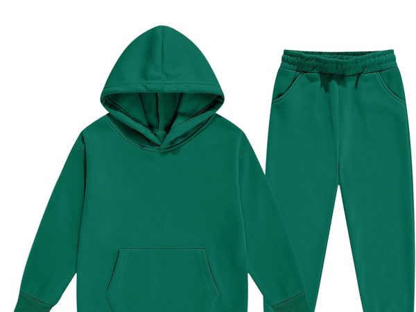 girls clothes, Girls Boys Tracksuit Pullover Hoodies Jogging Pants Set 2 PC Sweatsuit for Kids Fall Clothes Fashion Sweatshirt Sets(Green, 18-24 Months)
