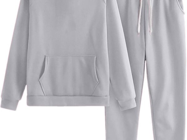 Unisex Kids 2 Piece Outfits Girls Boys Sweatsuit Hooded Sweatshirt and Jogger Sweatpants Toddler Thermal Set Tracksuit