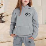 Girls Boys 2 Piece Tracksuit Athletic Sweatsuits Sets Hooded Sweatshirt and Jogger Sweatpants Clothing Sets Kids Activewear - Image 2