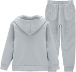 Sweat Set Hoodies for Girls Boys 2 Piece Sweatpants Sweat Suit Fall Zip Long Sleeve Tracksuits Sweatshirts+Jogger Pants - Image 2