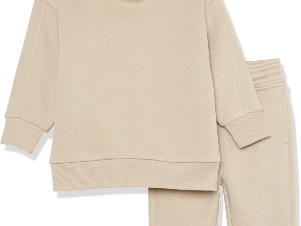 Unisex Kids' and Toddlers' Modern Sweatsuit Set, 2 Piece Hooded Outfit, Pack of 2